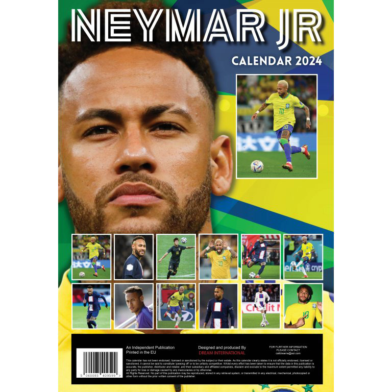 Neymar Jr calendar not official NEYMAR 2024 FANstore.ro