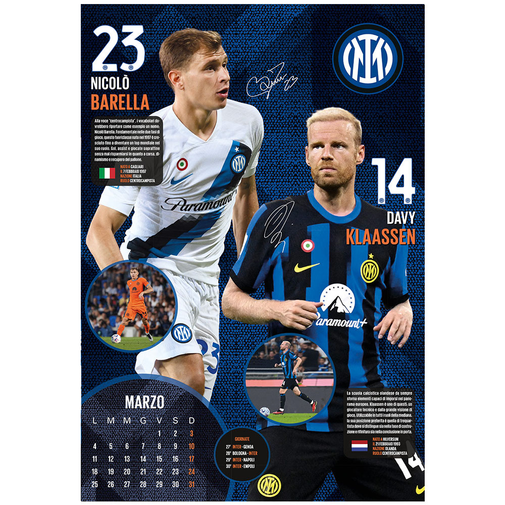 Inter Milano calendar 2024 FANstore.ro