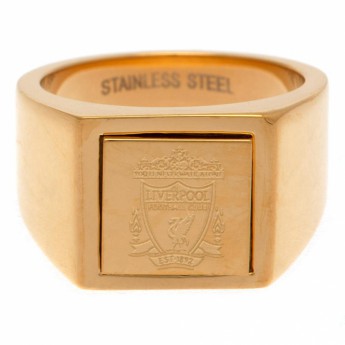 FC Liverpool inel Gold Plated Signet Ring Small