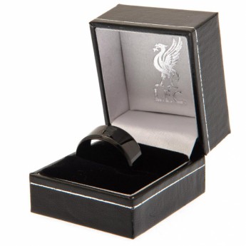 FC Liverpool inel Black IP Ring Small