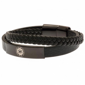 FC Chelsea brățară de piele Black IP Leather Bracelet