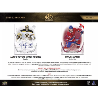 NHL cutii Cărți de hochei NHL 2021-22 Upper Deck SP Authentic Hobby Box