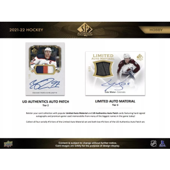 NHL cutii Cărți de hochei NHL 2021-22 Upper Deck SP Authentic Hobby Box