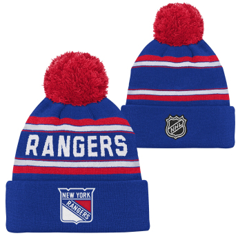 New York Rangers căciula de iarnă pentru copii Jacquard Cuffed Knit With Pom