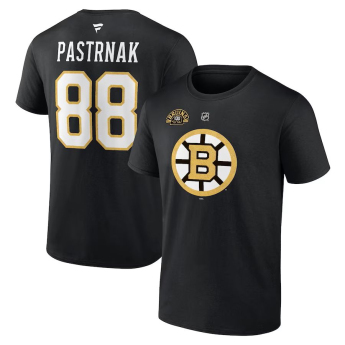 Boston Bruins tricou de bărbați 100th Anniversary Stack Logo Name & Number