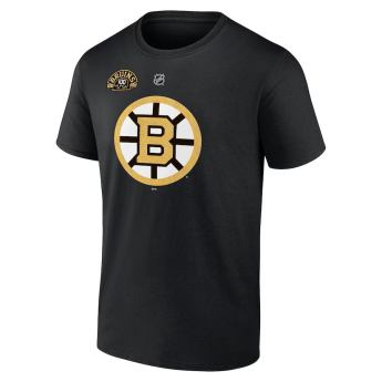 Boston Bruins tricou de bărbați 100th Anniversary Stack Logo Name & Number