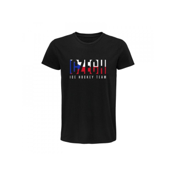 Echipa națională de hochei tricou de dama Czech Republic Flag black