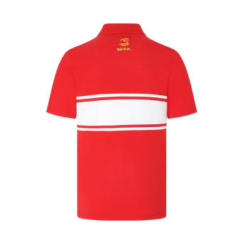 Ayrton Senna tricou polo Legacy Patchwork red 2024