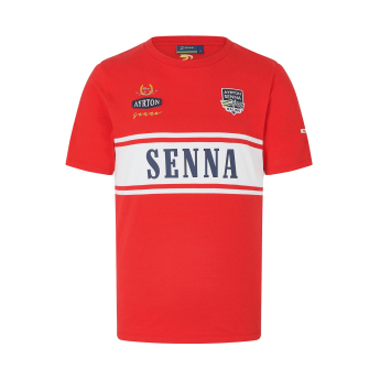 Ayrton Senna tricou de bărbați Legacy Patchwork red 2024