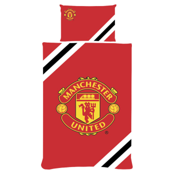 Manchester United cearșaf pentru un pat Core Stripe Single Duvet Set