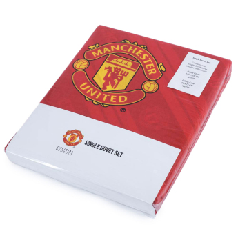 Manchester United cearșaf pentru un pat Core Stripe Single Duvet Set