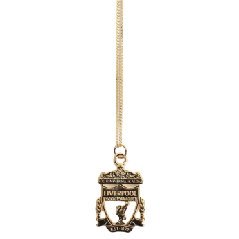 FC Liverpool lănțișor de gât cu pandantiv 18ct Gold Plated on Silver Crest