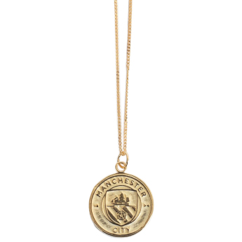 Manchester City lănțișor de gât cu pandantiv 18ct Gold Plated on Silver