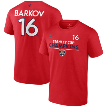 Florida Panthers tricou de bărbați Aleksander Barkov #16 2024 Stanley Cup Champions Authentic Pro Name & Number