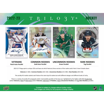 NHL cutii Cărți de hochei NHL 2022-23 Upper Deck Trilogy Hobby Box