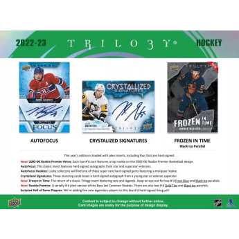 NHL cutii Cărți de hochei NHL 2022-23 Upper Deck Trilogy Hobby Box