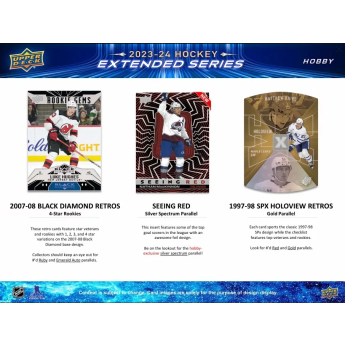 NHL cutii Cărți de hochei NHL 2023-24 Upper Deck Extended Series Hobby Box