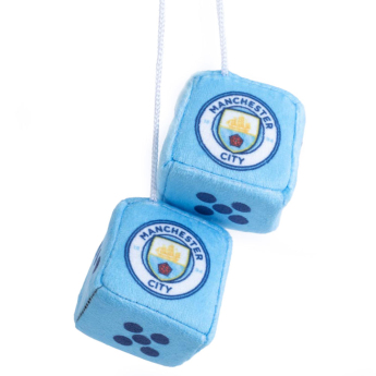 Manchester City cuburi pentru auto blue and white dice