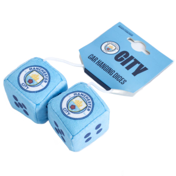 Manchester City cuburi pentru auto blue and white dice