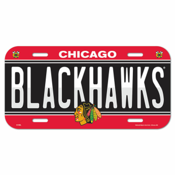 Chicago Blackhawks semn pe perete License Plate Banner