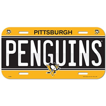 Pittsburgh Penguins semn pe perete License Plate Banner