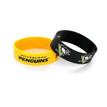 Pittsburgh Penguins brătară din silicon 2pcs yellow and black