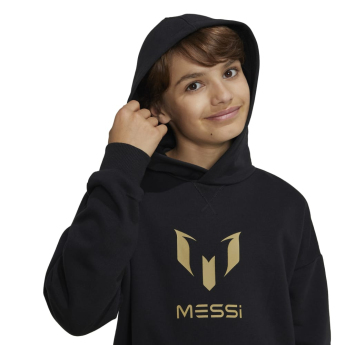 Lionel Messi hanorac cu glugă pentru copii Crest black