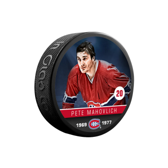 Montreal Canadiens puc Pete Mahovlich #20 Souvenir Collector Hockey Puck