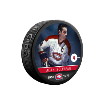 Montreal Canadiens puc Jean Béliveau #4 Souvenir Collector Hockey Puck