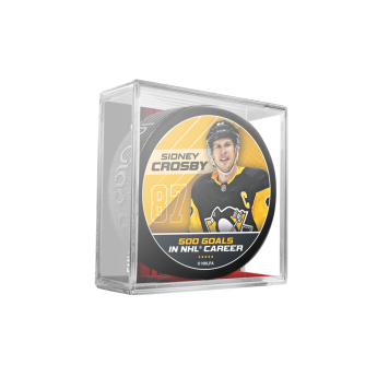 Pittsburgh Penguins puc Sidney Crosby #87 500 Goals Scored Souvenir Hockey Puck In Cube