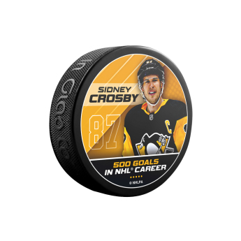 Pittsburgh Penguins puc Sidney Crosby #87 500 Goals Scored Souvenir Hockey Puck In Cube