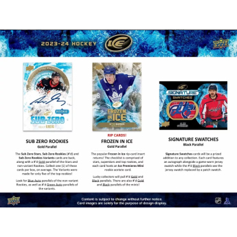 NHL cutii Cărți de hochei NHL 2023-24 Upper Deck Ice Hobby Box