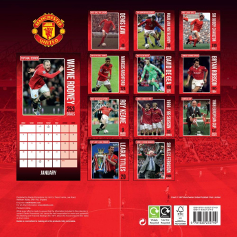 Manchester United calendar Legends Square 2025