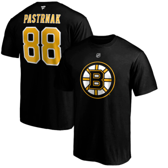 Boston Bruins tricou de bărbați David Pastrnak #88 Iconic Name & Number Graphic