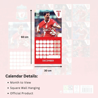 FC Liverpool calendar Legends Square 2025