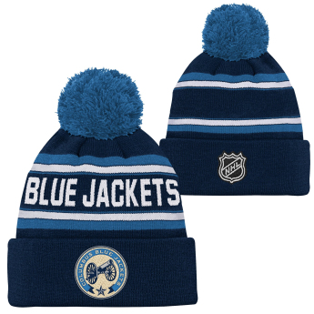 Columbus Blue Jackets căciula de iarnă pentru copii 3Rd Jersey Jacquard Cuff Pom