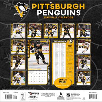 Pittsburgh Penguins calendar 2025 Wall Calendar