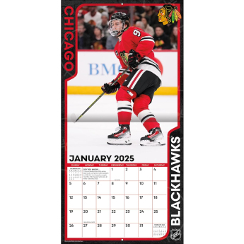 Chicago Blackhawks calendar Connor Bedard 2025 Wall Calendar